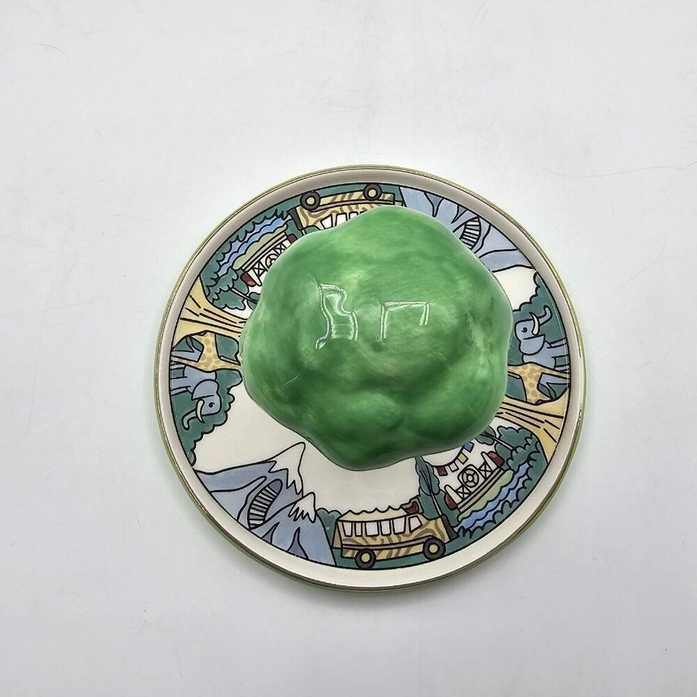 Disney Parks Animal Kingdom Tree of Life Trinket Dish Tray Ceramic Green 3.25 in - Picture 5 of 8
